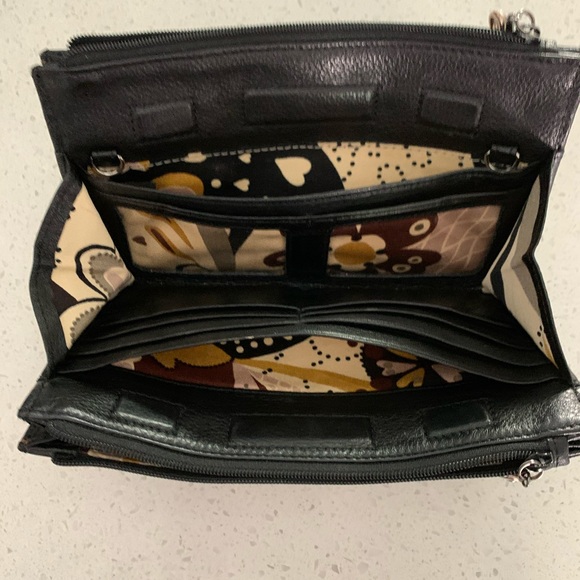 Brighton ALL leather crossbody organizer - Picture 3 of 6